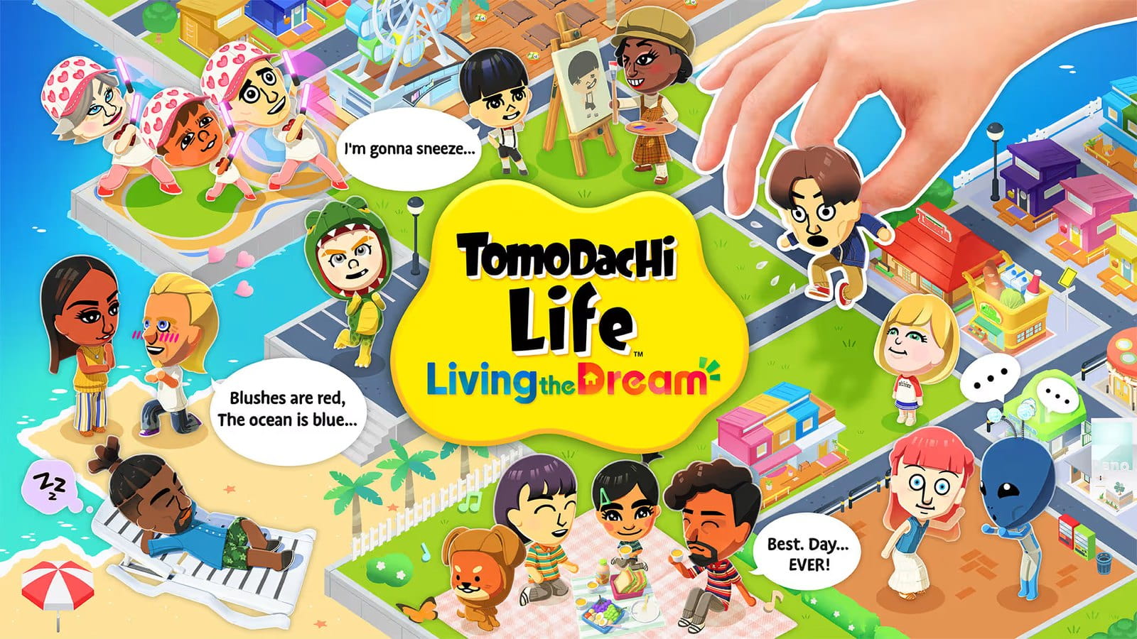Tomodachi Life island cloud play banner
